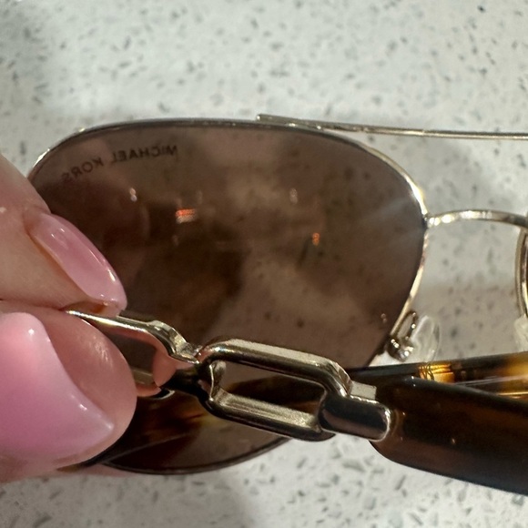 Michael Kors pilot-frame mirrored sunglasses GUC main image 6